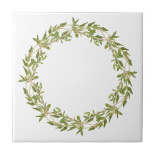 THYME WREATH 4.25" Carreaux de céramique