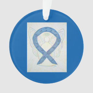 Thyroid Awareness Ribbon Angel Ornaments