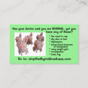 THYROID BUSINESS CARDS can change lives!