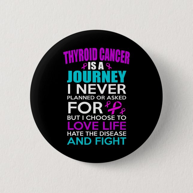 Thyroid Cancer Awareness  2 Inch Round Button (Front)