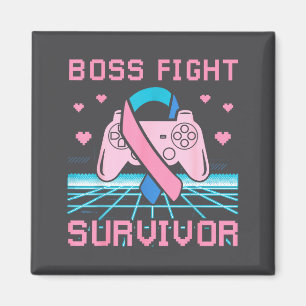Thyroid Cancer Awareness Boss Fight Survivor Gamer Magnet