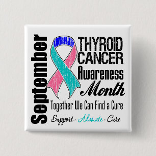 Thyroid Cancer Awareness Month 11 2 Inch Square Button