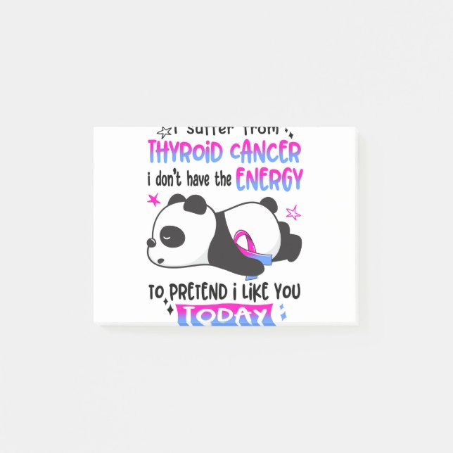Thyroid Cancer Awareness Month Ribbon Gifts Post-it Notes (Front)
