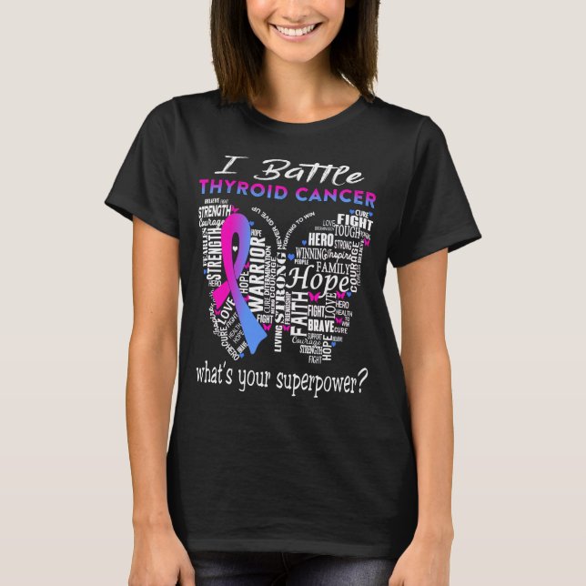 Thyroid Cancer Awareness Month Ribbon Gifts T-Shirt (Front)