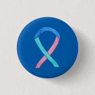 Thyroid Cancer Awareness Ribbon Custom Pin Buttons