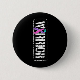 Thyroid Cancer Awareness - Sideways Military 2 Inch Round Button