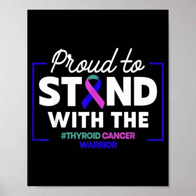 Thyroid Cancer Awareness Support Family Poster (Front)
