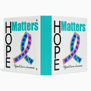 Thyroid Cancer Hope Matters Jewelled Ribbon Binder