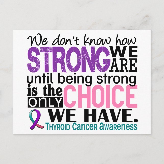 Thyroid Cancer How Strong We Are Postcard (Front)