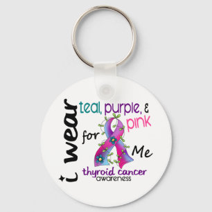 Thyroid Cancer I Wear Ribbon For ME 43 Keychain
