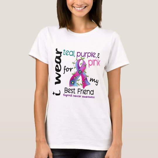 Hope We Can Do It Thyroid Cancer Awareness Products Teal Pink Blue Ribbon Awesome Merchandise Gifts Ideas Soft Comfy VNeck TShirts For Women