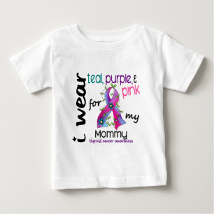 Thyroid Cancer I Wear Ribbon For My Mommy 43 Baby T-Shirt