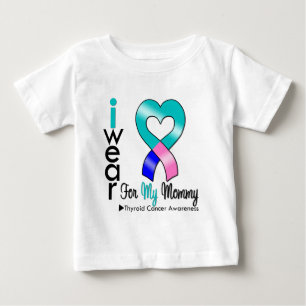 Thyroid Cancer Ribbon For My Mommy Baby T-Shirt