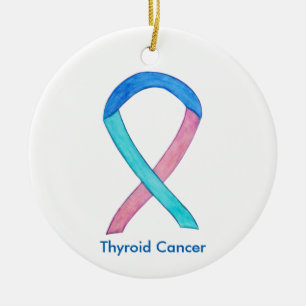 Thyroid Cancer Sensibilisation Ruban Ornements de