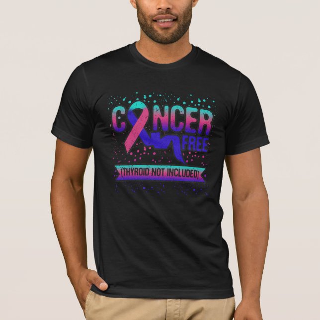 Thyroid Cancer Support Ribbon T-Shirt (Front)