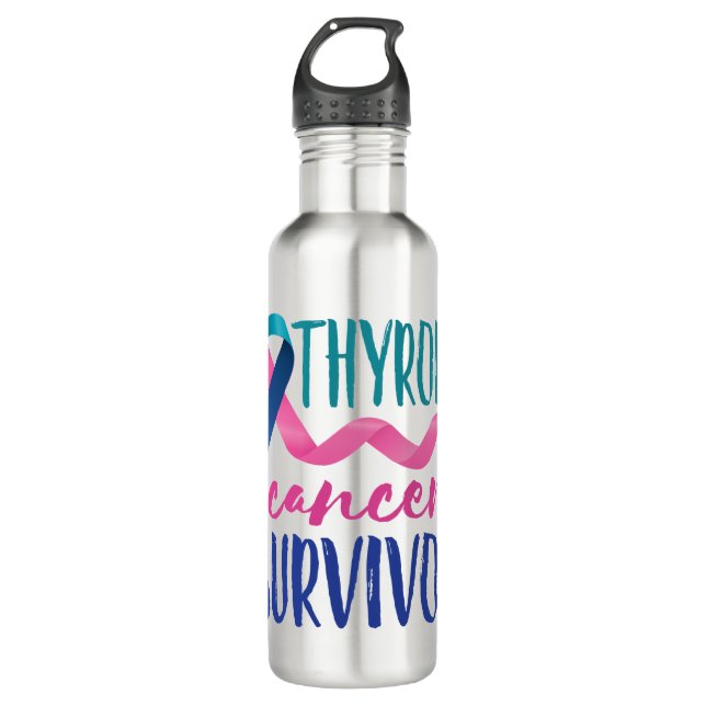 Thyroid Cancer Survivor 710 Ml Water Bottle (Front)