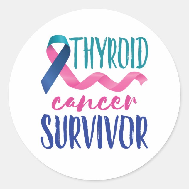 Thyroid Cancer Survivor Classic Round Sticker (Front)
