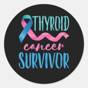 Thyroid Cancer Survivor Classic Round Sticker