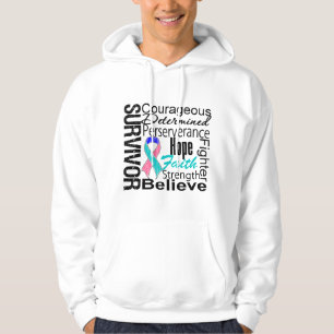 Thyroid Cancer Survivor Collage Hoodie