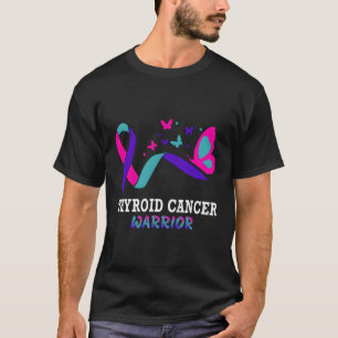 Thyroid Cancer Warrior Butterfly Survivor Warrior T-Shirt