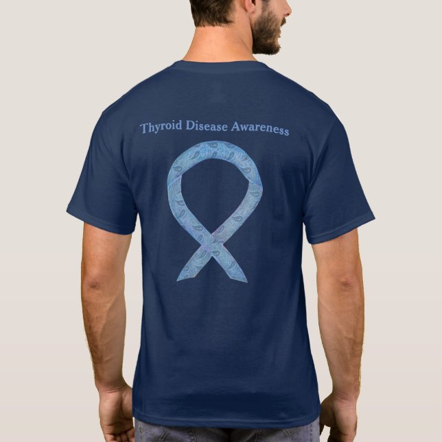 Thyroid Disease Awareness Paisley Ribbon TShirt (Back)
