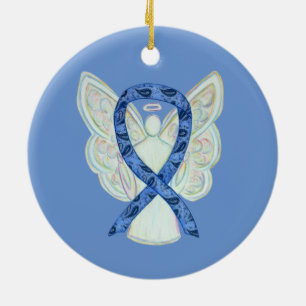 Thyroid Disease Awareness Ribbon Angel Ornaments