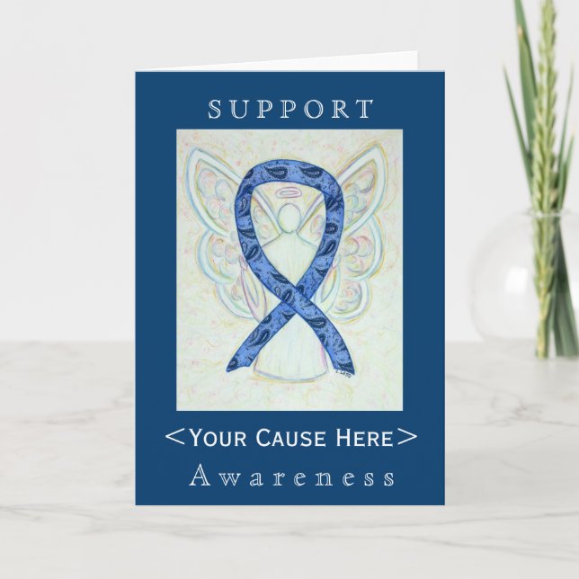 Thyroid Paisley Awareness Ribbon Customized Card (Front)