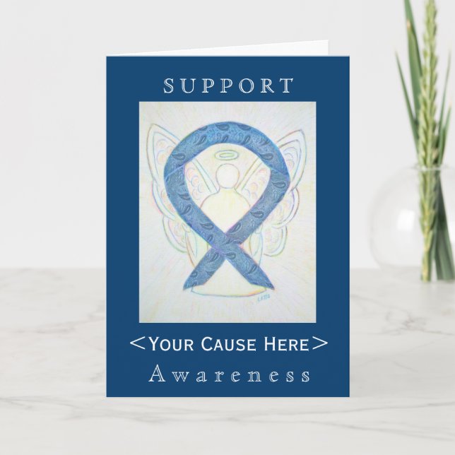 Thyroid Paisley Awareness Ribbon Customized Card (Front)