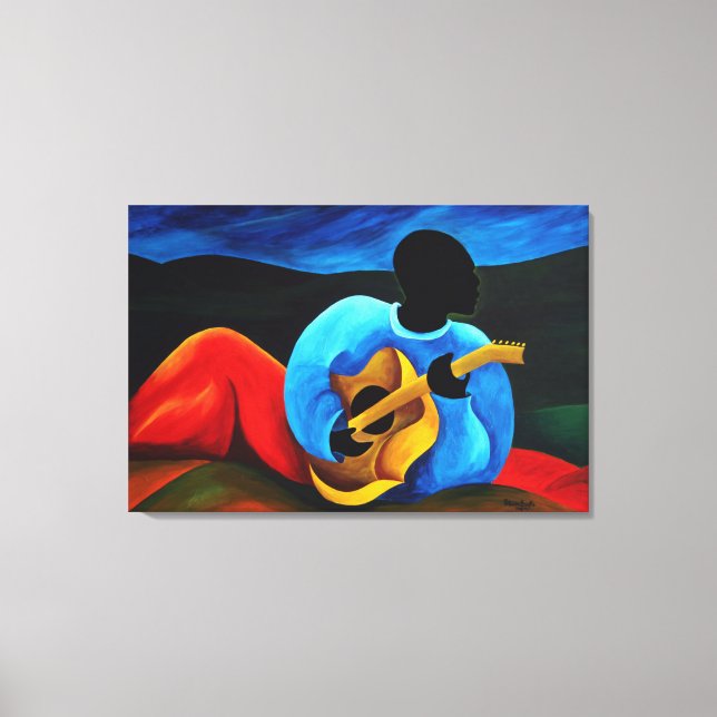 Ti-Jean le guitariste 2008 Canvas Print (Front)