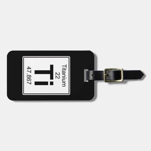Ti - Titanium Luggage Tag (Front Horizontal)