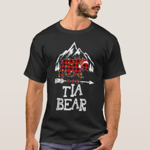 Tia Bear Buffalo Plaid Matching Family Christmas T-Shirt