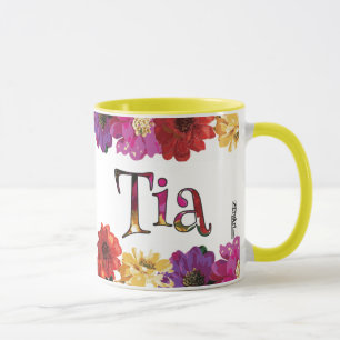 Tia Colourful Fun Floral Mug