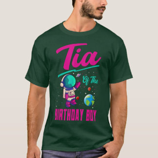 Tia Of The Birthday Boy Space Party Planet Astrona T-Shirt
