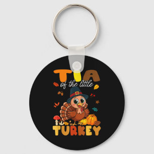 Tia Of The Little Turkey Thanksgiving Baby Shower  Keychain