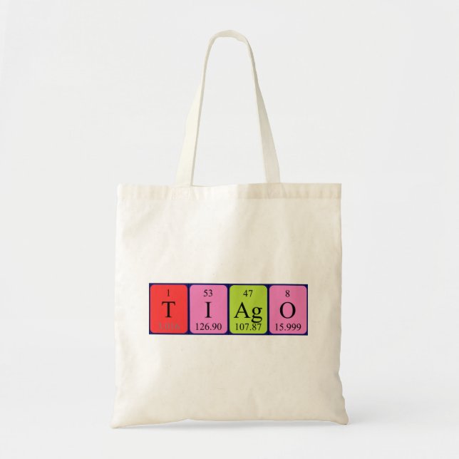 Tiago periodic table name tote bag (Front)