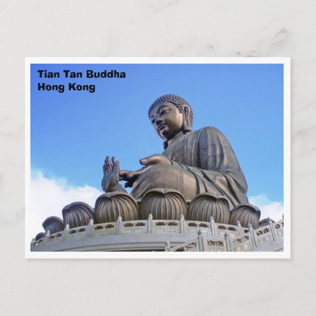 Tian Tan Buddha,  Hong Kong Postcard (Front)
