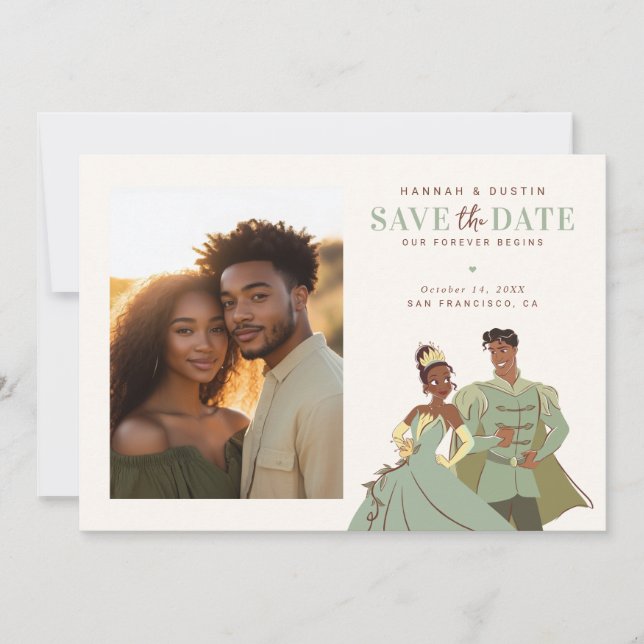 Tiana and Naveen Photo Save the Date (Front)