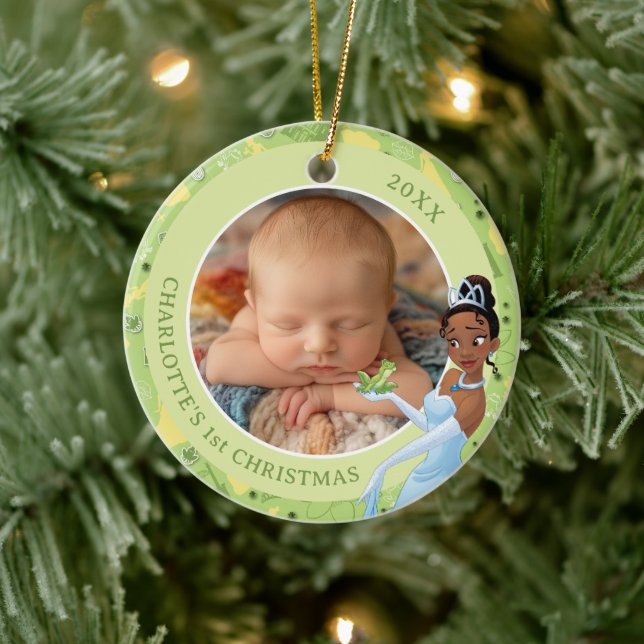 Tiana and the Frog Prince Photo Ceramic Ornament (Tree)