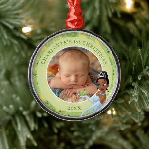 Tiana and the Frog Prince Photo Metal Ornament