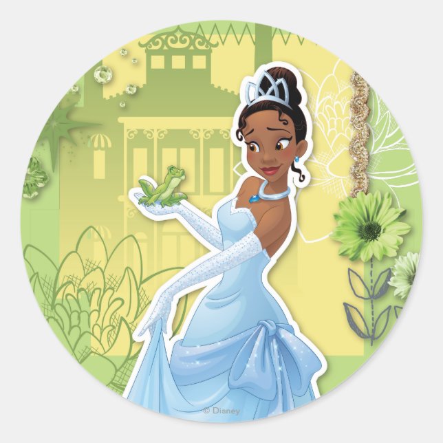 Tiana -  Confident Princess Classic Round Sticker (Front)