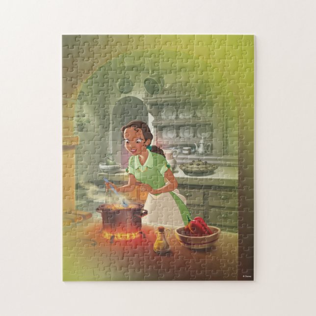 Tiana Cooking in her Kitchen Jigsaw Puzzle (Vertical)