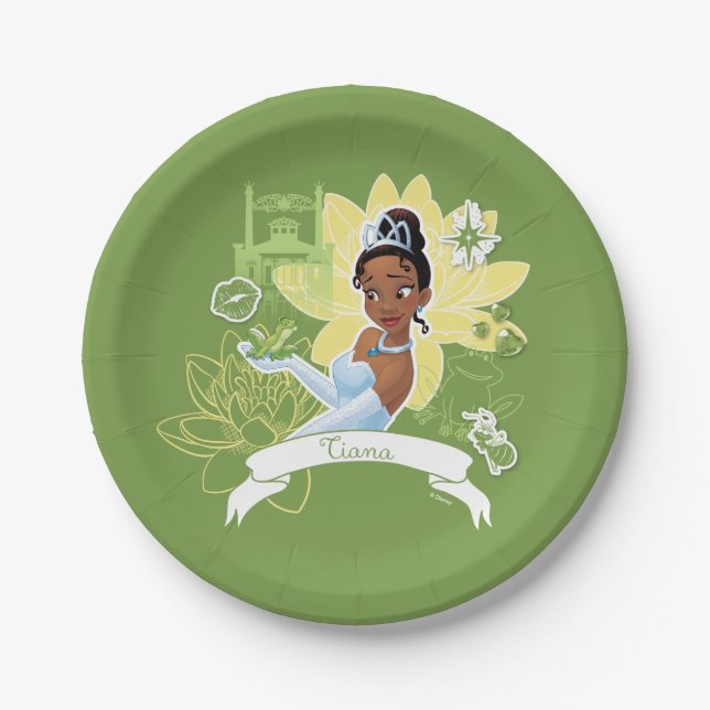 Tiana - Cooking up a Dream Paper Plate (Front)