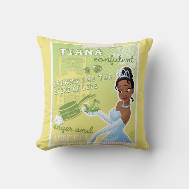 Tiana - Eager and Ambitious Throw Pillow (Front)