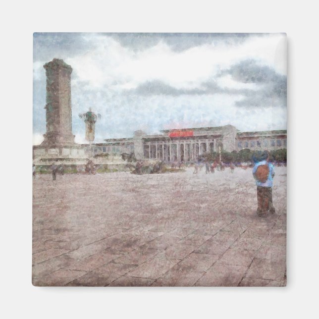 Tiananmen square in Beijing Magnet (Front)