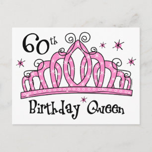 Tiara 60th Birthday Queen LT Postcard