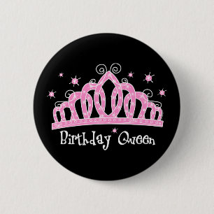Tiara Birthday Queen 2 Inch Round Button
