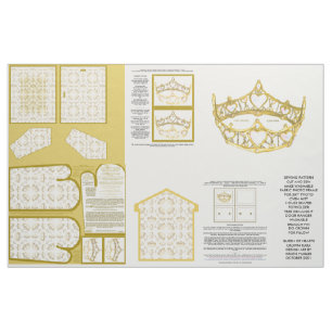 tiara crown sewing pattern crafts fabric
