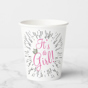 Tiara “It’s a Girl!” Baby Shower Paper Cups