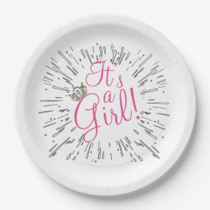 Tiara “It’s a Girl!” Baby Shower Paper Plate