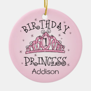 Tiara Princess 1st Birthday Keepsake Ornament